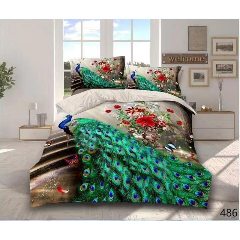 3D Bed Sheet Three-Piece Large Board Flower Active Printing And Dyeing Bedding Low Price