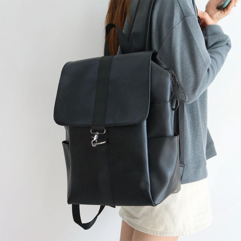Модный женский рюкзак из мягкой кожи: 2023 Колледж и Путешествия, Корейский и Японский Стиль, Вместимость для 16-дюймового ноутбука