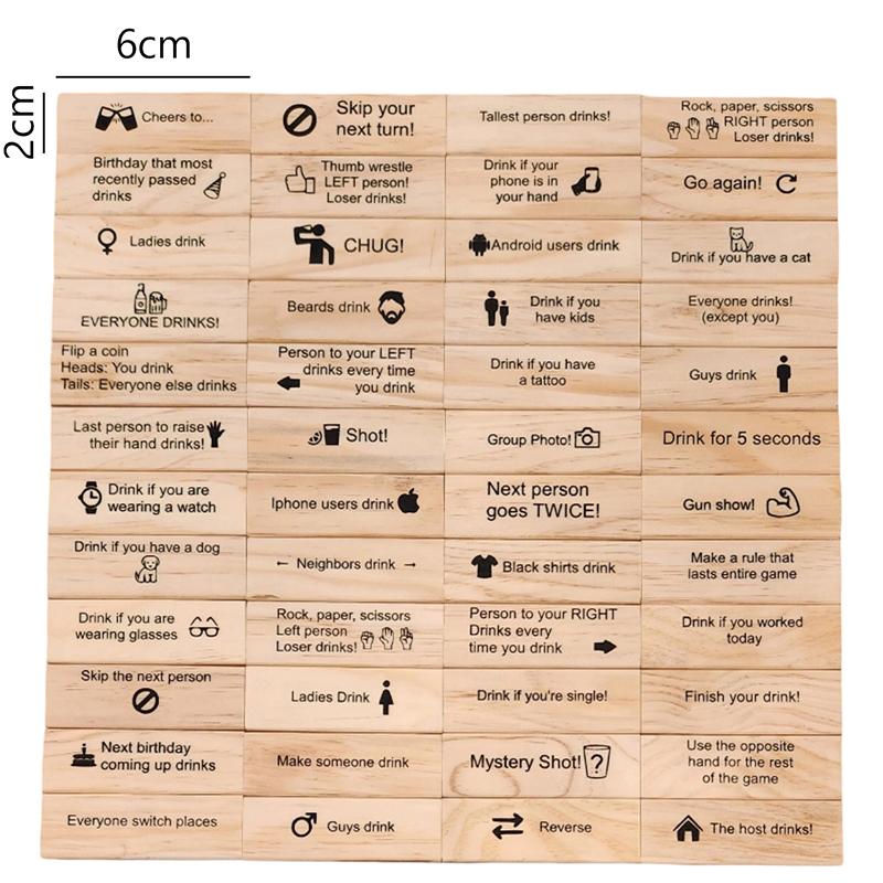 48 шт. деревянная игра «Башня-кувырок», игра для взрослых, парные игры для взрослых, игра «Складывание деревянных блоков»