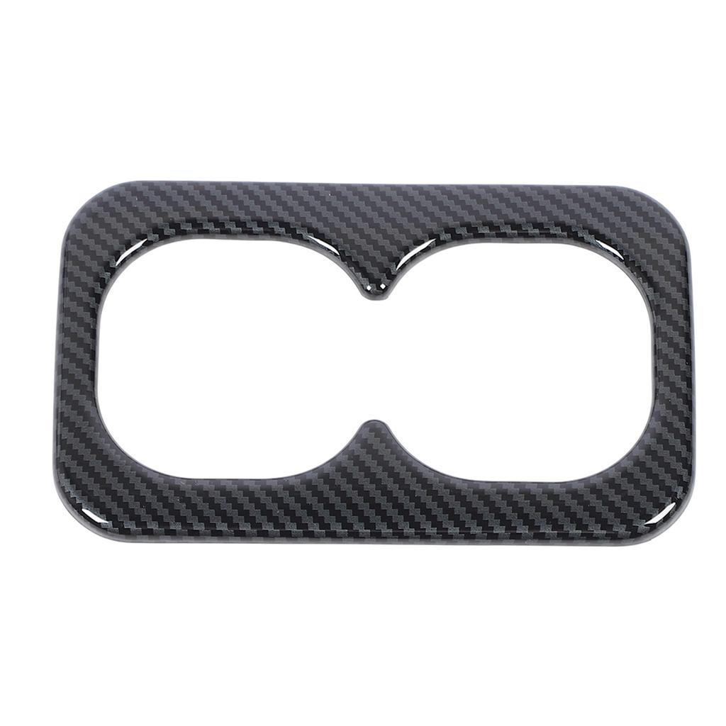 Накладка на подстаканник задней консоли, отделка из углеродного волокна, рамка панели подстаканника для воды на заднем сиденье
