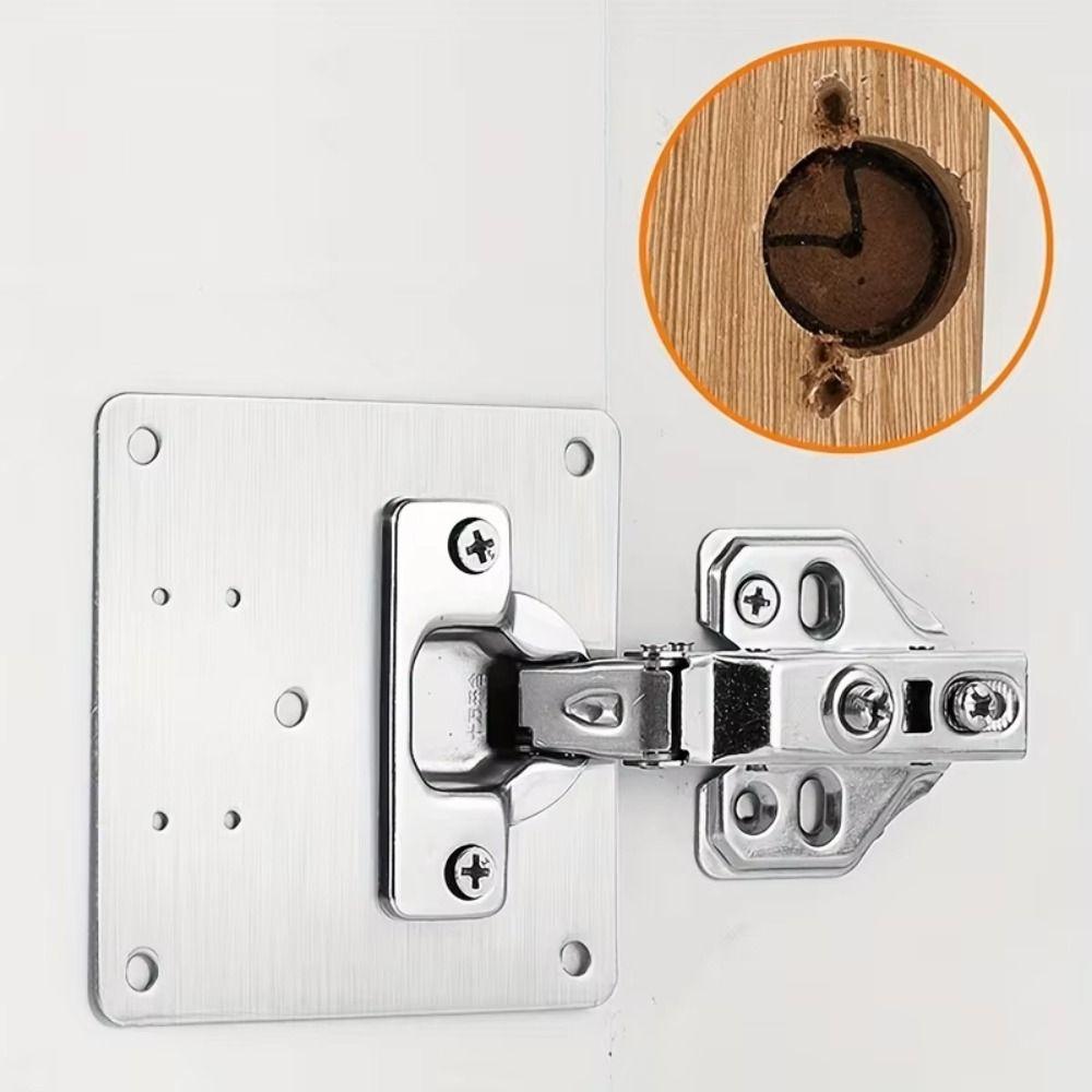 Thickened Cabinet Door Hinge Installation Plate Cupboard Door Hinge Mounting Plate Household Tools