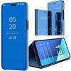 Protective Case for Xiaomi Redmi Note 13 4G - Blue - Mirror Effect - Adjustable Stand