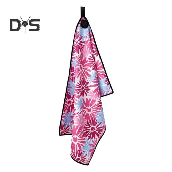 Магнитное полотенце для гольфа с сильным магнитом, вафельная сумка для гольфа из микрофибры, полотенце для гольфа с принтом, чистящее средство для мячей для гольфа