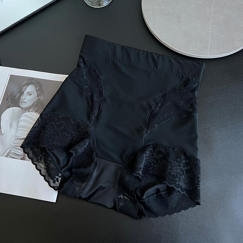 Женские весенне-летние удобные трусики с высокой талией, без следов, сексуальные кружевные, с подтяжкой бедер, утягивающие живот