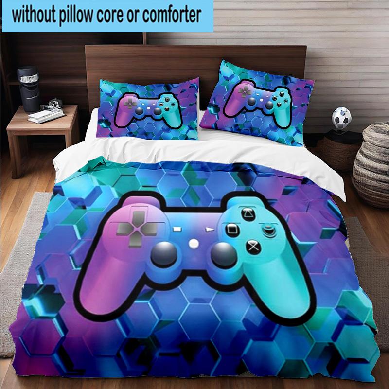 Game Night Adventure 3pcs Bedding,Including 1pc Duvet Cover And 2pcs Pillowcases Perfect for Christmas,Ideal for Bedroom, Dormitory