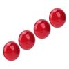 4PCS Red Reflector Round 3Dimensional ABS Decoration Protection Decal for Automobile Motorcycle