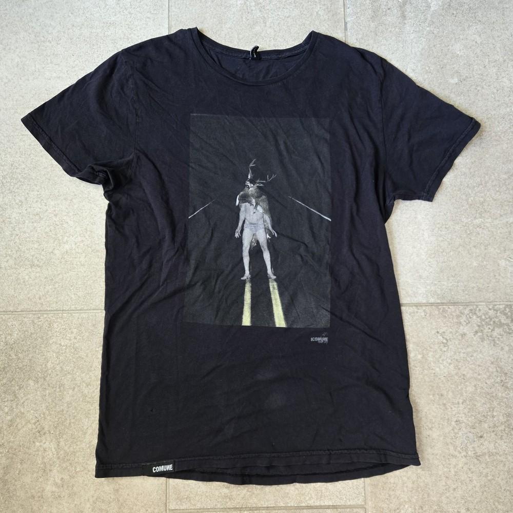 Графическая футболка в стиле инди-арт Comune Design Черная Повседневный стиль Размер Унисекс Футболка