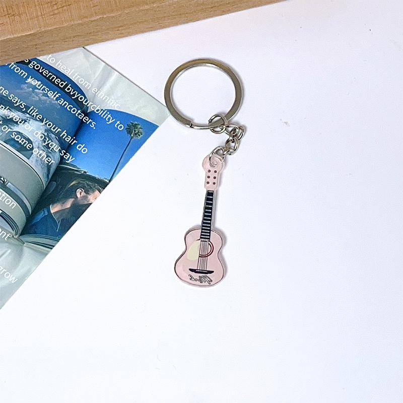 Креативный мини-брелок для ключей в виде гитары, подвеска, шарм для сумки, аксессуары, сувенир в подарок с музыкального фестиваля