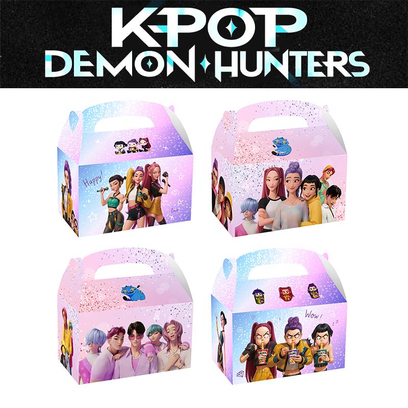 12/24/36 шт. Коллекция Kpop Охотники на демонов Мальчики Саджа Фигурки Подарочная коробка Мультяшная Портативная Коробка для конфет и попкорна Украшение для празднования дня рождения
