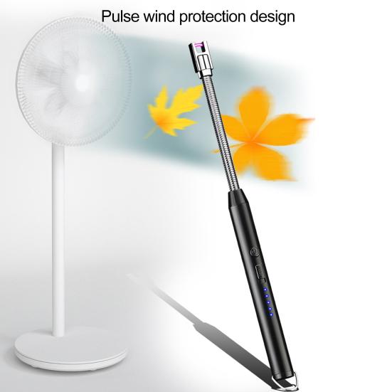 Rechargeable Igniter Windproof No Flame Long Handle BBQ Flameless Plasma Igniter Camping Equipment for Daily Life