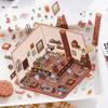 4 Sets DIY 3D House Stickers with Tweezer Make Your Own Mini