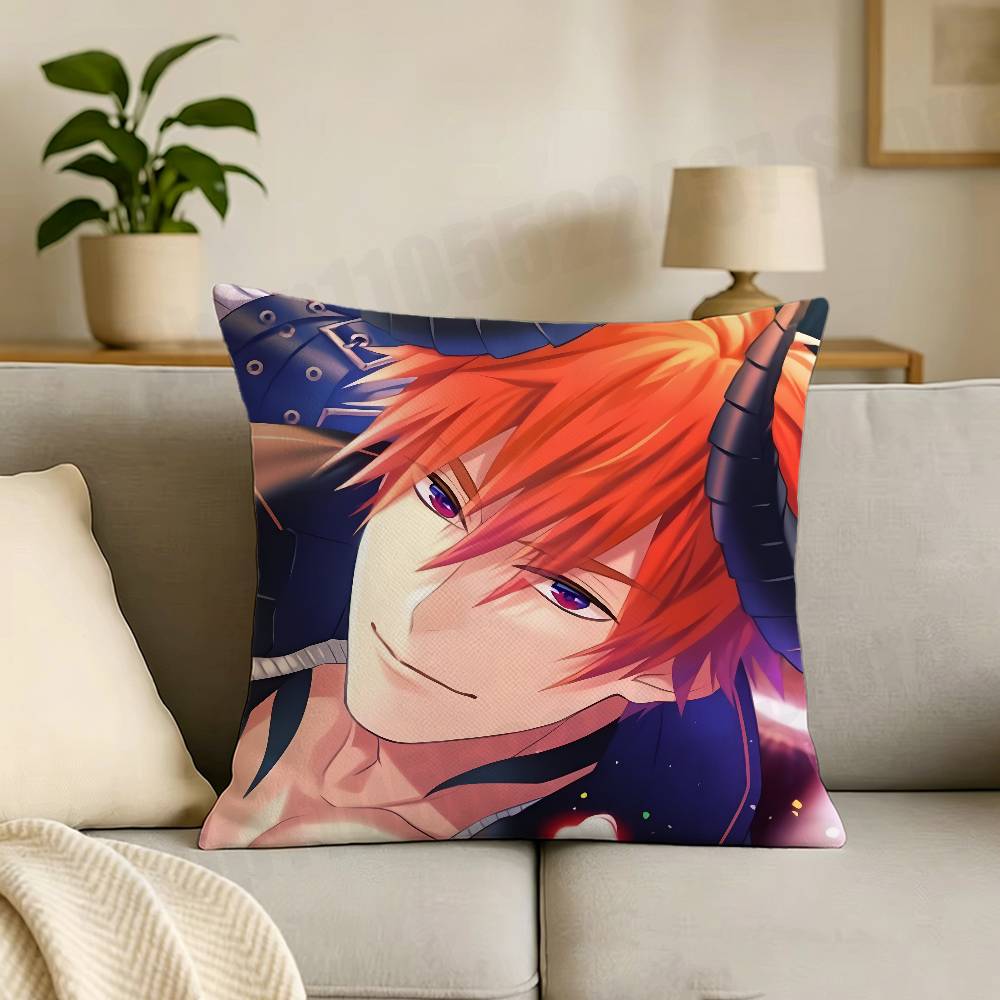 OObey Me Anime BBeelzebub Cartoon Printing Pillowcase Customized Pillow Cover for Sofa Home Decor