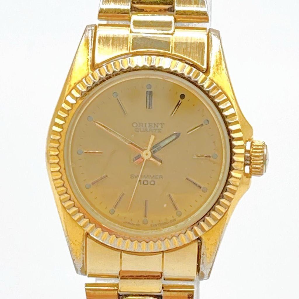 Б/у 406 ORIENT SWIMMER100 Женские часы Кварцевые Золотые