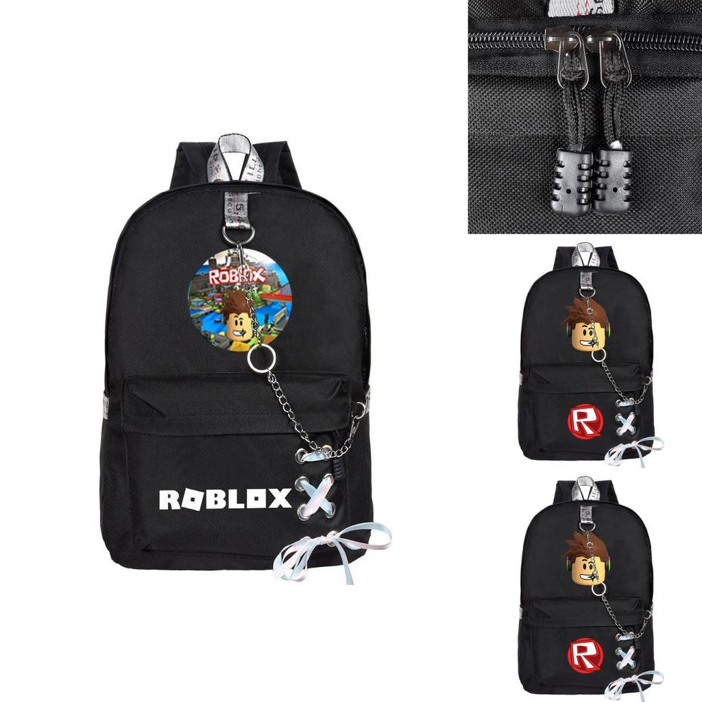 Рюкзак из ткани Оксфорд с принтом Roblox и уникальным дизайном с цепочкой для студентов
