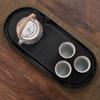 Ceramic Tea Tray Small Household Tray Kung Fu Tea Set Japanese Retro Rectangular Water Storage and Drainage Tea Tray