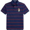 Polo Custom Slim Fit Поло с коротким рукавом с вышивкой медведя, в полоску, с цветными блоками, мужские топы MNPOKNI1N823593-410