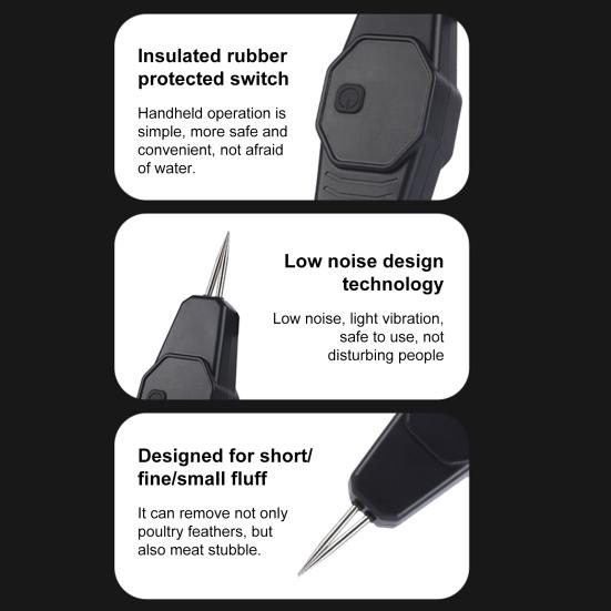 Электрическая машина для ощипывания кур, ручная машина для ощипывания перьев птицы, портативная автоматическая машина для ощипывания кур, индеек, уток, водонепроницаемая, перезаряжаемая