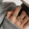 Корейское ретро плиссированное модное женское кольцо: Модный, Высококлассный Нишевый Дизайнерский Аксессуар.