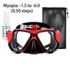 Myopia Diving Mask with Gopro Bracket Withth Anti-Fog Spray Resin Plastic Lens for Swimming and Snorkeling (1.5-6.0) 3