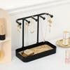Jewelry Organizer Display For Earrings Necklaces Jewelry Storage Rack With Wooden Base Bracelet Hanging Holder