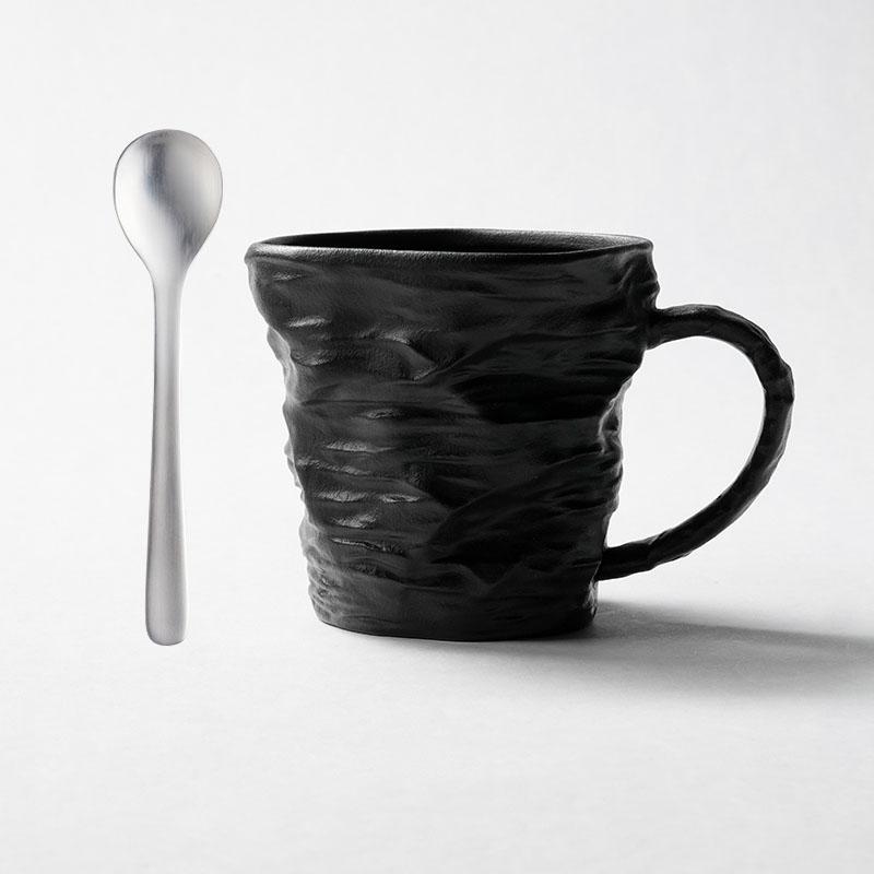 Folded Texture Ceramic Mug Creative Black and White Coffee Mug Milk Mug Office Water Cup Tea Cup Household Couple's Cups