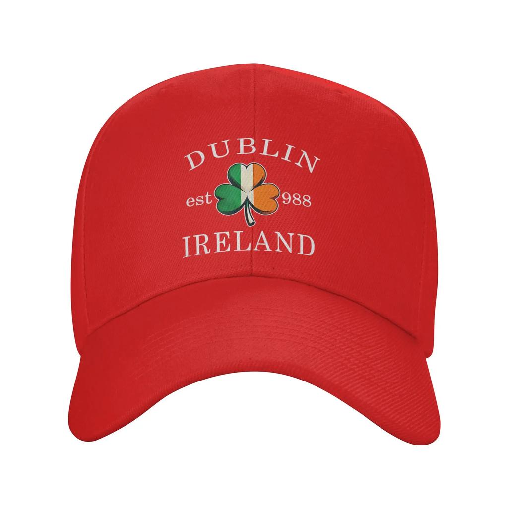 Dublin Ireland Saint Patricks Day Green Shamrock Sun Baseball Cap Summer FeUnisex Unisex  Hip Hop Hats High Sports Baseball Caps