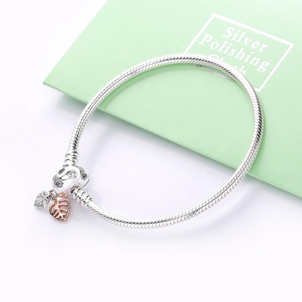 New Fashion Bangle Fit Original Fashion Argent 925 Femme DIY Charms Beadeds Handmade Custom Beads Femme Bracelets Jewelry Women