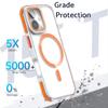 For iPhone 17 Magnetic Case TPU Acrylic Clear Phone Back Cover with Lens Protector Kickstand