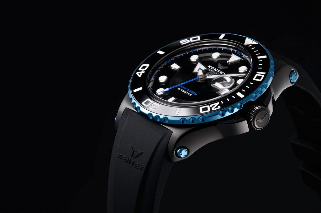 Kentex Marineman Seahorse II 200M Водонепроницаемые Черные Мужские Часы, S706M-22,