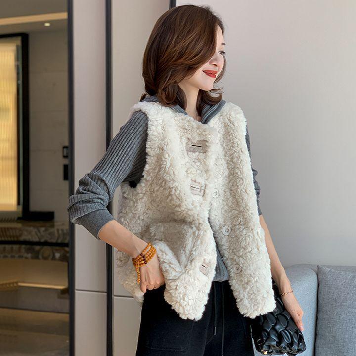 Повседневная куртка, женский жилет, повседневный кардиган без рукавов с V-образным вырезом, плюшевый теплый повседневный милый теплый жилет, топ