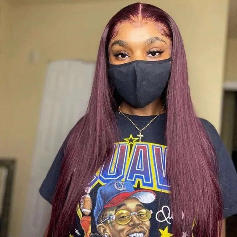 Hd Прозрачный 13x4x1 Парик Фронта Шнурка для Женщин Черный Синтетический Парик Фронта Шнурка Предварительно нарисованный Термостойкий Парик