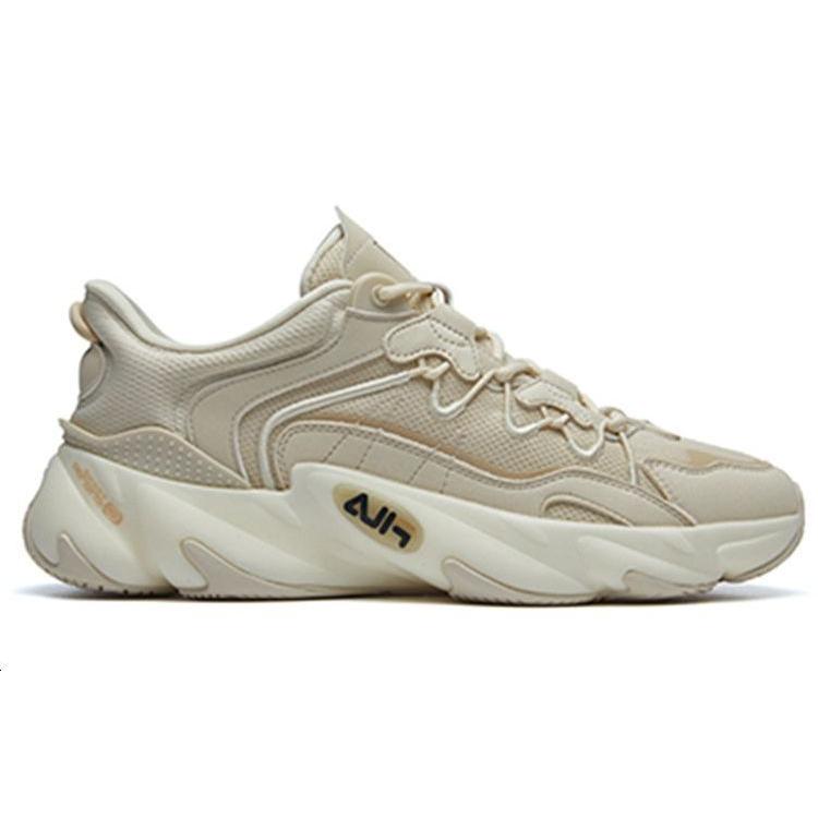FILA Textile, Synthetic Leather Low top Running Shoes Men's Beige F12M141105FAG