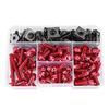 Motorcycle Bolts Aluminum 177 Pcs Motorcycle Screw Fairing Bolt Kit Universal for M5 M6 Yamaha Sport Bike (Red)