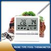 Цифровой кухонный термометр для приготовления пищи, термометр для мяса, тестер температуры для духовки, гриля, барбекю, таймера с зондом, измеритель температуры мяса