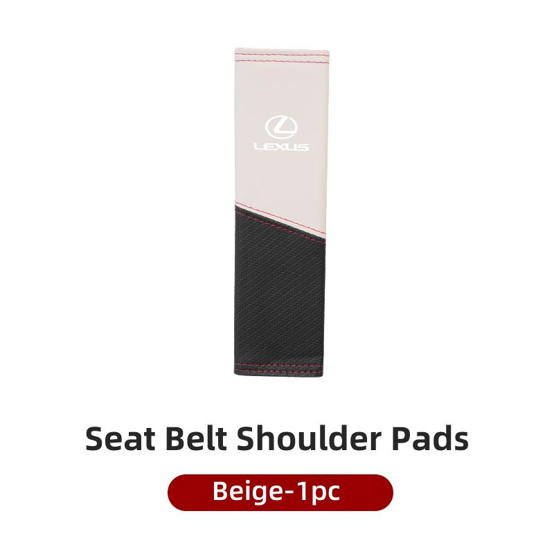 Car Seat Shoulder Pad Leather Safety Belt Protector Cover Accessories For Lexus UX250h RX450h CT200h RX400h NX300h RX350 RX300UJ0