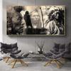 Black and White Native Indian Canvas Painting Posters Prints Portrait Quadros Wall Art Picture For Living Room Decor Cuadros