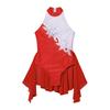 Kids Girls Sleeveless Backless Shiny Rhinestone Sequins Chiffon Dance Dress Gymnastic Skirted Leotard Dance Costume