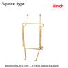 Home Decor Square Stainless Steel Dish Hangers W Type Hook Spring Holder Wall Display Plate