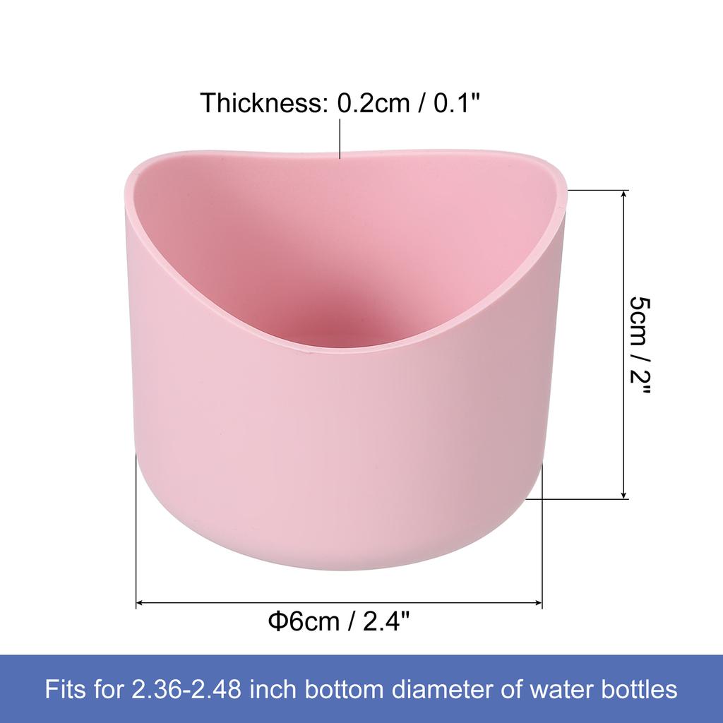 2pcs Protective Silicone Boot Sleeve for 12-24 oz Water Bottle Bottom Silicone Anti-Slip Sleeve Cover Irregular Shape Cup