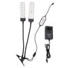 Double Head Plant Grow Lights Full Spectrum Clip On Lights Sun Protection Indoor Vegetable Growing Lamp with Timer