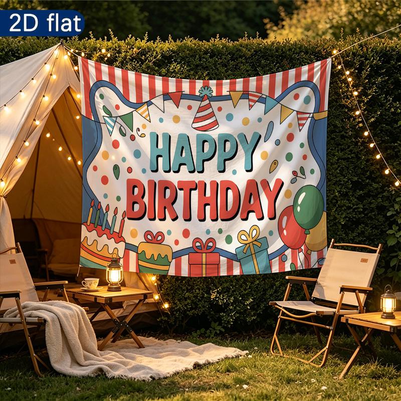 Colorful Balloon Birthday Banner 1pc - Photo Booth Props