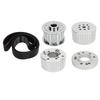 Belt Pulley Kit with 1.5in Width Cogged Belt PC2258 Replacement For Big Block 383 400 413 440 Engine Silver