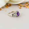 Amethyst Gemstone 925 Sterling Silver Oval Shape Handmade Jewelry Ring For Women