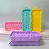 DIY Silicone Hole Pen Bag Large Capacity Pencil Case New Student Stationery Bag