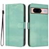 For Google Pixel 8a Cases Wallet Stand Retro Texture Leather Phone Cover with Lanyard