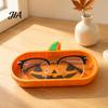 Pumpkin Storage Tray 3D Printed Glasses Tray, Decorative Desktop Organizer Non Slip Stand for Sunglasses Keys & Jewelry, Halloween Themed Home