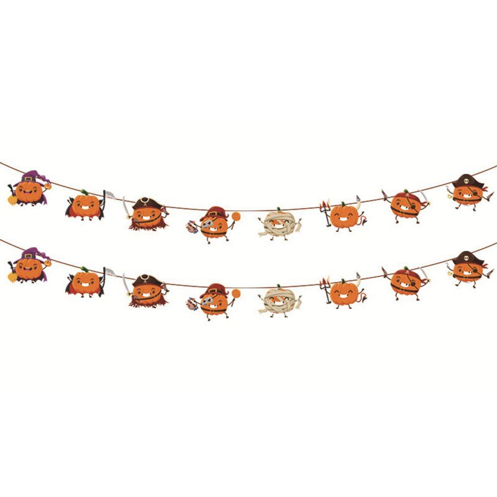 House Halloween Festival Ornaments Halloween Decor Hanging Garland Paper Chain Halloween Banner