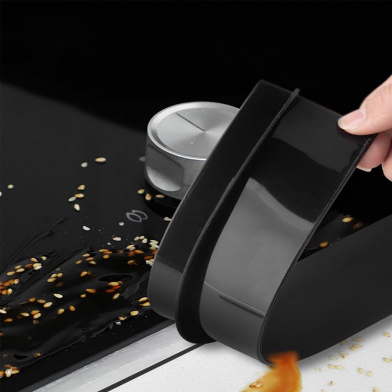 Крышка зазора для плиты, Т-образная силиконовая резиновая полоска для кухонной щели, заполнитель для масляно-газовой щели, термостойкий коврик, герметик для защиты от масла, пыли и воды