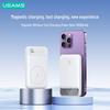 USAMS MagSafe Power Bank: Wireless Magnetic Charger for Apple 15