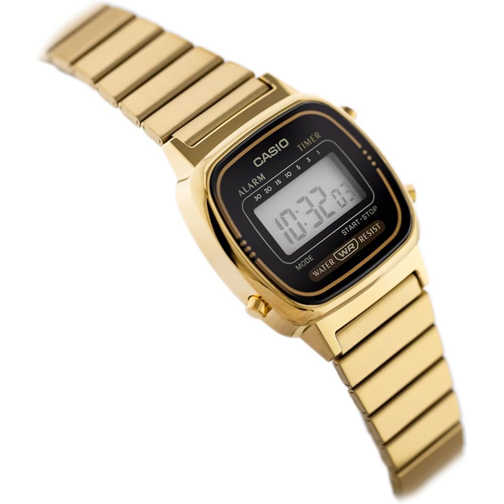 Ladies' Gold Tone Digital Watch Retro Style